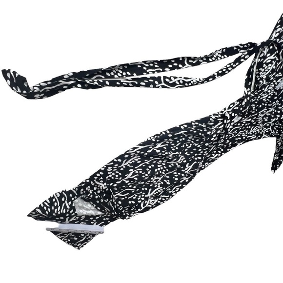 DVF Diane von Furstenberg xTarget MIDI Sea Spots Black Wrap Dress Size L… - Picture 11 of 12